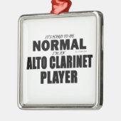 Normale Alto Clarinet Player Metalen Ornament (Links)