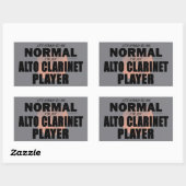 Normale Alto Clarinet Player Rechthoekige Sticker (Vel)