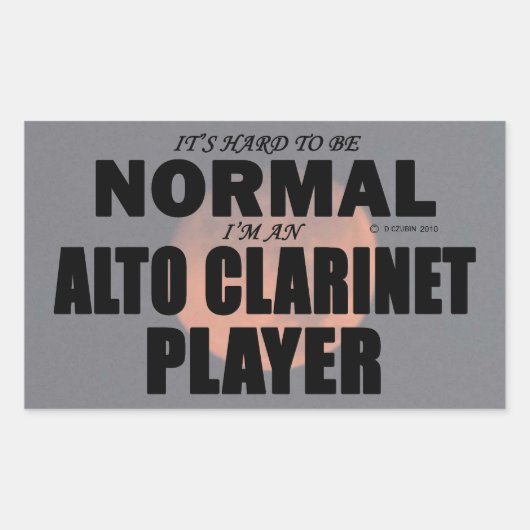 Normale Alto Clarinet Player Rechthoekige Sticker (Voorkant)