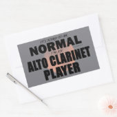 Normale Alto Clarinet Player Rechthoekige Sticker (Envelop)