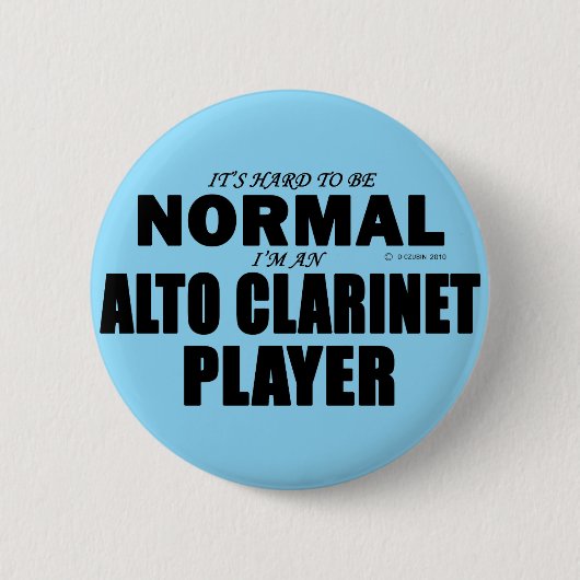 Normale Alto Clarinet Player Ronde Button 5,7 Cm (Voorkant)