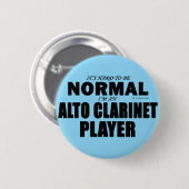 Normale Alto Clarinet Player Ronde Button 5,7 Cm (Voorkant /achterkant)