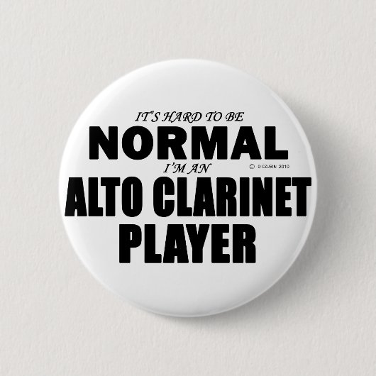 Normale Alto Clarinet Player Ronde Button 5,7 Cm (Voorkant)
