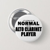 Normale Alto Clarinet Player Ronde Button 5,7 Cm (Voorkant /achterkant)
