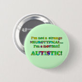 Normale autistische Buttonnen Ronde Button 5,7 Cm (Voorkant /achterkant)