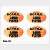 Normale Banjo Player Oval Sticker (Vel)