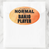 Normale Banjo Player Oval Sticker (Tas)