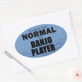 Normale Banjo Player Oval Sticker (Envelop)
