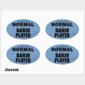 Normale Banjo Player Oval Sticker (Vel)