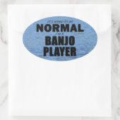 Normale Banjo Player Oval Sticker (Tas)