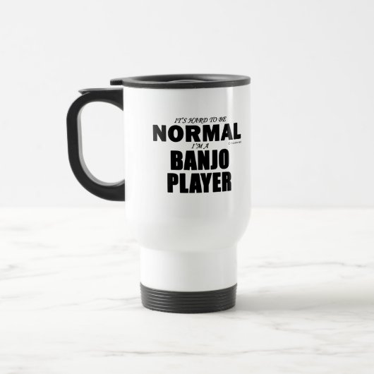 Normale banjo Player Travel Mug Reisbeker (Links)