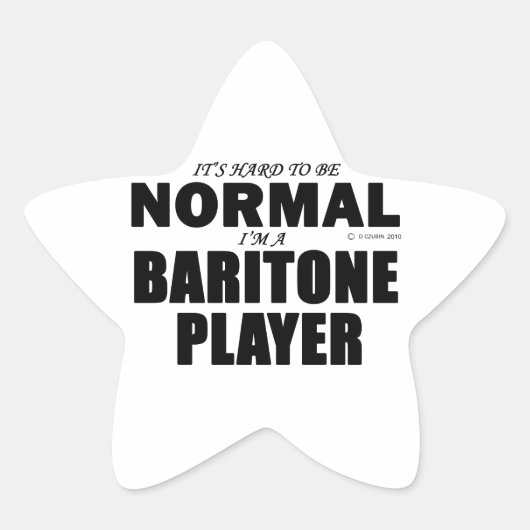 Normale Baritonspeler Ster Sticker (Voorkant)