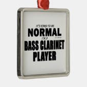 Normale Bass Clarinet Player Metalen Ornament (Rechts)