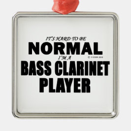 Normale Bass Clarinet Player Metalen Ornament