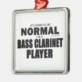 Normale Bass Clarinet Player Metalen Ornament (Links)