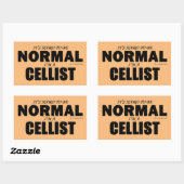 Normale Cellist Rechthoekige Sticker (Vel)