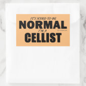 Normale Cellist Rechthoekige Sticker (Tas)