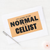 Normale Cellist Rechthoekige Sticker (Envelop)
