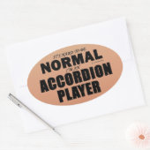 Normale cordion Player Oval Sticker (Envelop)