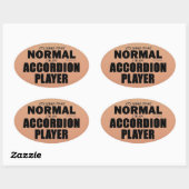Normale cordion Player Oval Sticker (Vel)