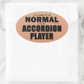 Normale cordion Player Oval Sticker (Tas)