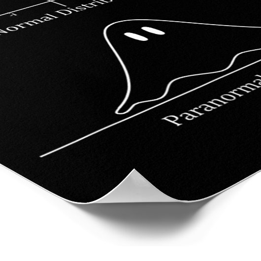 Normale distributie Grappige Ghost Halloween kostu Poster (Hoek)