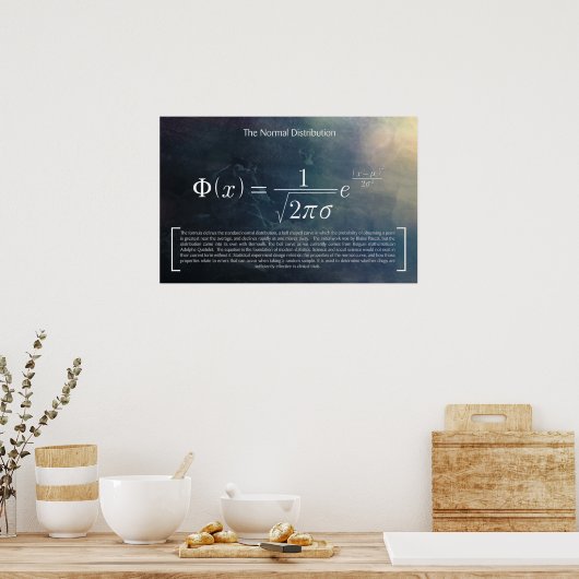 Normale distributie - Wiskunde Poster (Keuken)