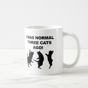 Normale Drie Katten Geleden Grappige Mok of Reisbe