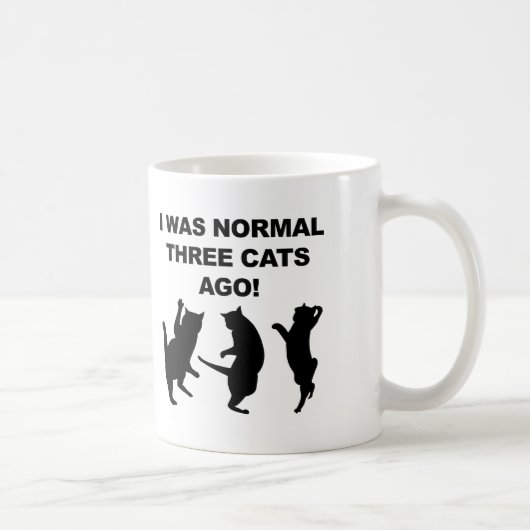 Normale Drie Katten Geleden Grappige Mok of Reisbe (Rechts)