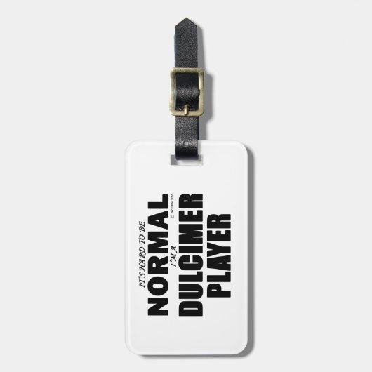 Normale Dulcimeerspeler Bagagelabel (Voorkant verticaal)