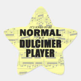 Normale Dulcimer Player Star-Sticker Ster Sticker