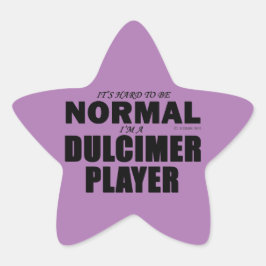 Normale Dulcimer Player Star-Sticker Ster Sticker