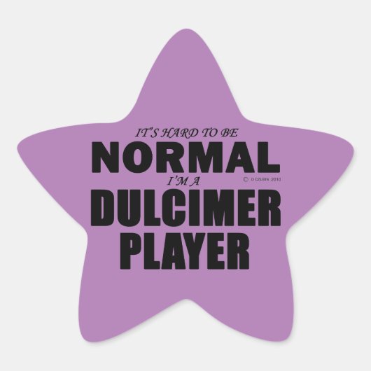 Normale Dulcimer Player Star-Sticker Ster Sticker (Voorkant)