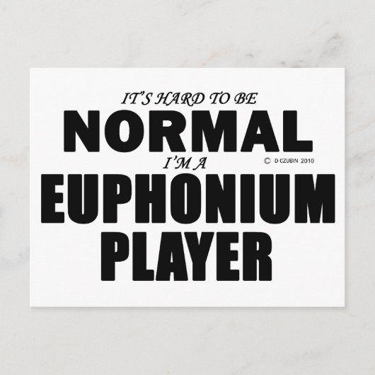 Normale Euphonium Player Briefkaart (Voorkant)