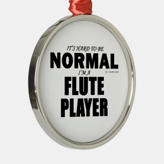 Normale Flute Player Metalen Ornament (Rechts)