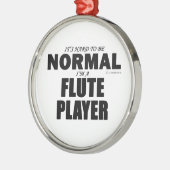 Normale Flute Player Metalen Ornament (Links)