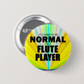 Normale Flute Player Ronde Button 5,7 Cm (Voorkant /achterkant)