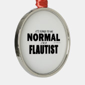 Normale Flutist Metalen Ornament (Rechts)