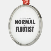 Normale Flutist Metalen Ornament (Links)