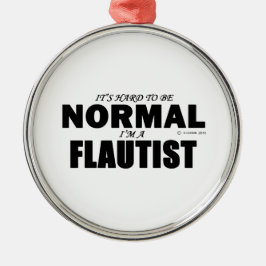 Normale Flutist Metalen Ornament