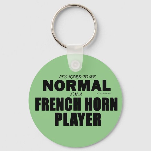 Normale Franse Horn Player Sleutelhanger (Voorkant)