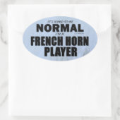 Normale Franse Ovaal van Horn Player Sticker (Tas)