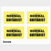 Normale gitarist Rechthoekige Sticker (Vel)