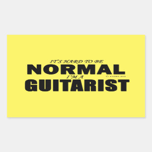 Normale gitarist Rechthoekige Sticker