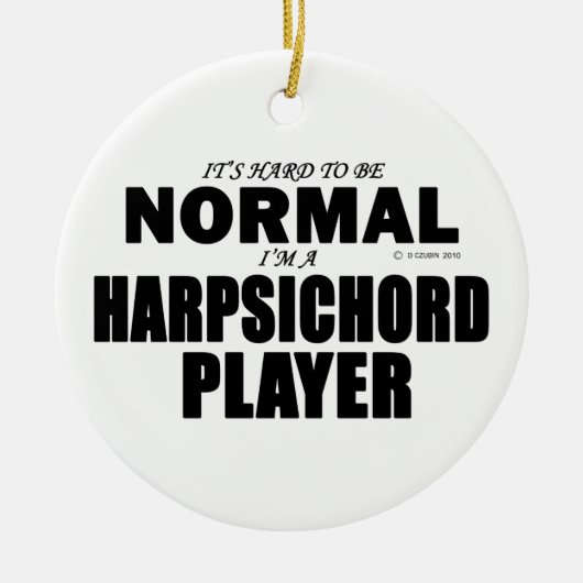 Normale Harpsichord Player Keramisch Ornament (Voorkant)