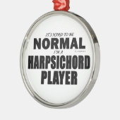 Normale Harpsichord Player Metalen Ornament (Links)