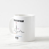 Normale hartslag binnenin (ECG EKG) Koffiemok (Voorkant links)