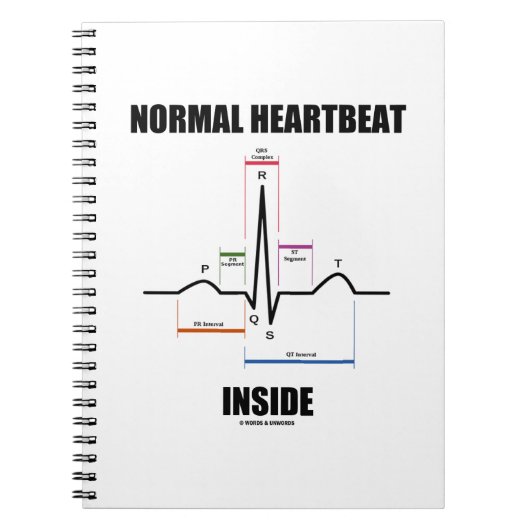 Normale hartslag in ECG ECG-elektrocardiogram Notitieboek (Voorkant)