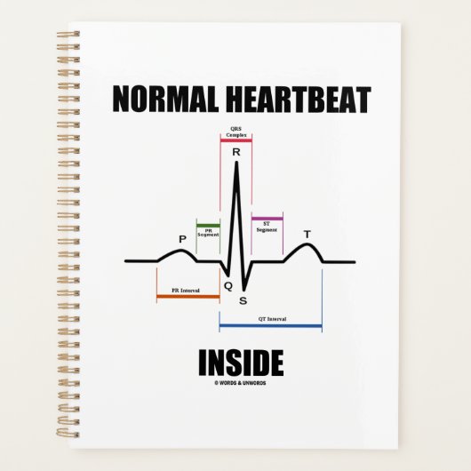 Normale hartslag in ECG ECG-elektrocardiogram Planner (Voorkant)