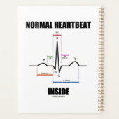 Normale hartslag in ECG ECG-elektrocardiogram Planner (Achterkant)